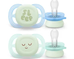 Philips Avent Sut, Ultra Start Night 0-2mdr. 2 pk, grøn og blå- Sutter