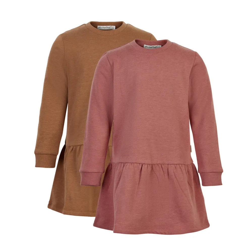 Minymo Sweat kjole langærmet 2-pak - 411- Kjoler|Multipack