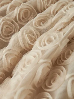 NAME IT Sykia Tyl Kjole - Cement- Kjoler