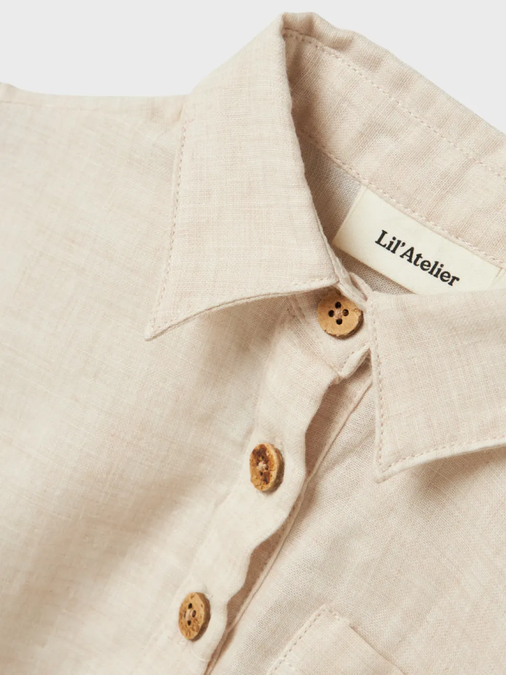 Lil' Atelier Tarou kortærmet løs body skjorte - BLEACHED- Bodystocking Kortærmet