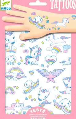 Djeco Tattoos, Enhjørninger- Neglelak & Tatoveringer
