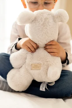 Teddykompaniet Teddy Mocca stor, hund grå, 34 cm- Bamser