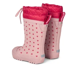Angulus Thermogummistøvle - Rose Heart- Lange Termostøvler