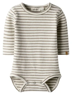 Lil' Atelier Thoro Keo Langærmet Body - Turtledove- Bodystocking Langærmet