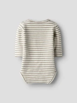 Lil' Atelier Thoro Keo Langærmet Body - Turtledove- Bodystocking Langærmet