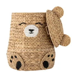 Bloomingvillemini Timone Kurv m/låg, Natur, Vandhyacint-Børn Kurve