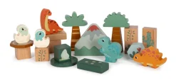 SMALL FOOT Træ byggeklodser Dino- Træklodser