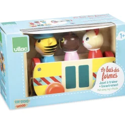 Vilac Træklegetøj - Bus- Trælegetøj|Trækdyr