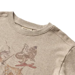 Wheat T-shirt langærmet Claus - Gravel Melange- Bluser