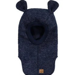 Mikk-Line Uld Balaclava w Strik - BLUE NIGHTS- Elefanthuer & Huer|Uldhuer, Uldvanter & Uldfutter