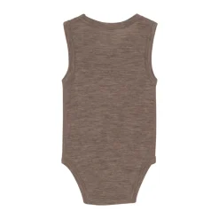 BeKids Uld body uden ærmer - Leafless Tree Melange- Uldbodyer|Bodystocking U. Ærmer