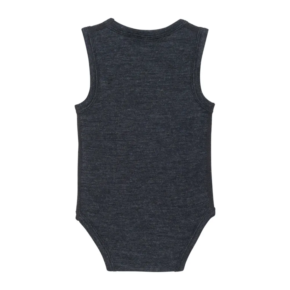 BeKids Uld body uden ærmer - Sky Captain- Uldbodyer|Bodystocking U. Ærmer