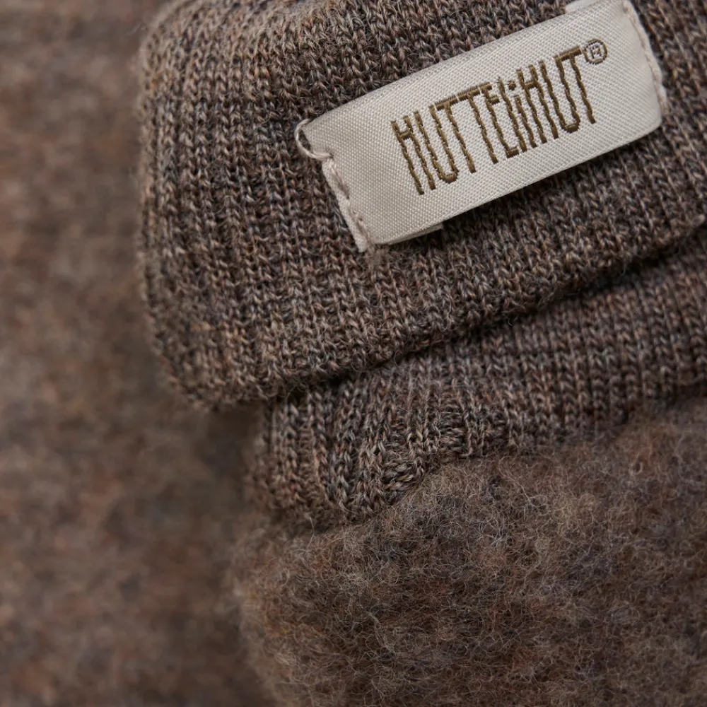 HUTTEliHUT Uld Fleece Vanter - Brown melange- Luffer & Vanter