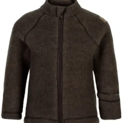 Mikk-Line Uld jakke - DARK BROWN MELANGE- Uldoverdele|Cardigans, Veste & Trøjer