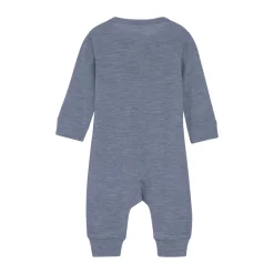 BeKids Uld jumpsuit - solid - Folkstone Gray Melange- Ulddragter|Heldragter U. Fod