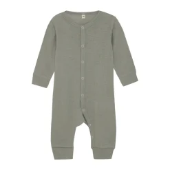BeKids Uld jumpsuit - solid - Forest Fog Melange- Ulddragter|Heldragter U. Fod