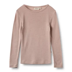 Wheat Uld t-shirt ls Alfie - Dry Rose- Bluser|Uldoverdele