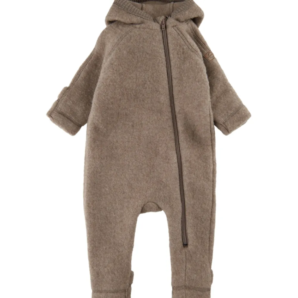 Mikk-Line Ulddragt med ører - Melange Denver- Køredragter|Ulddragter