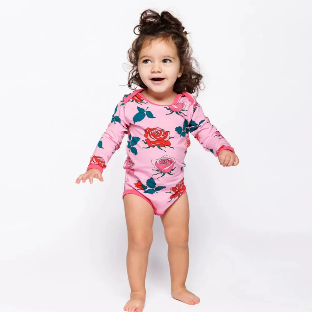 Småfolk Ulm Langærmet Body - Pink lilac- Bodystocking Langærmet