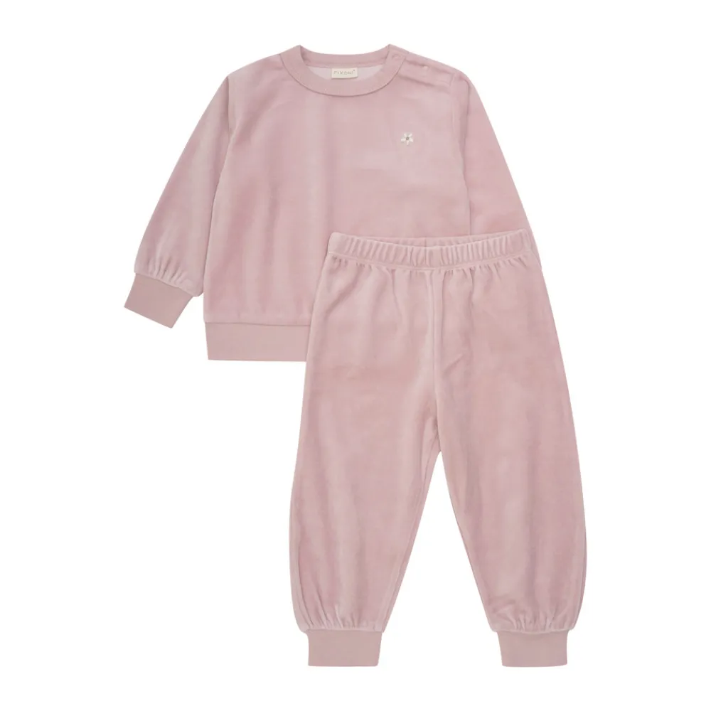 Fixoni Velour Jogging sæt - Shadow gray- Sweatsæt