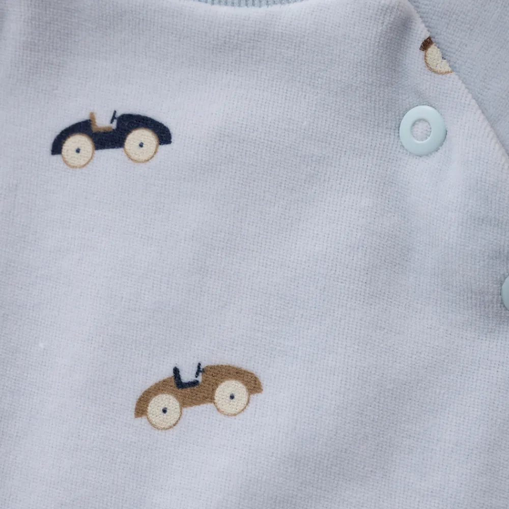 Fixoni Velour Romper - 7111- Heldragter M. Fod