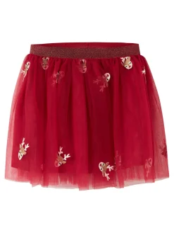 NAME IT Veross tyl nederdel - Jester red- Nederdele|Juletøj