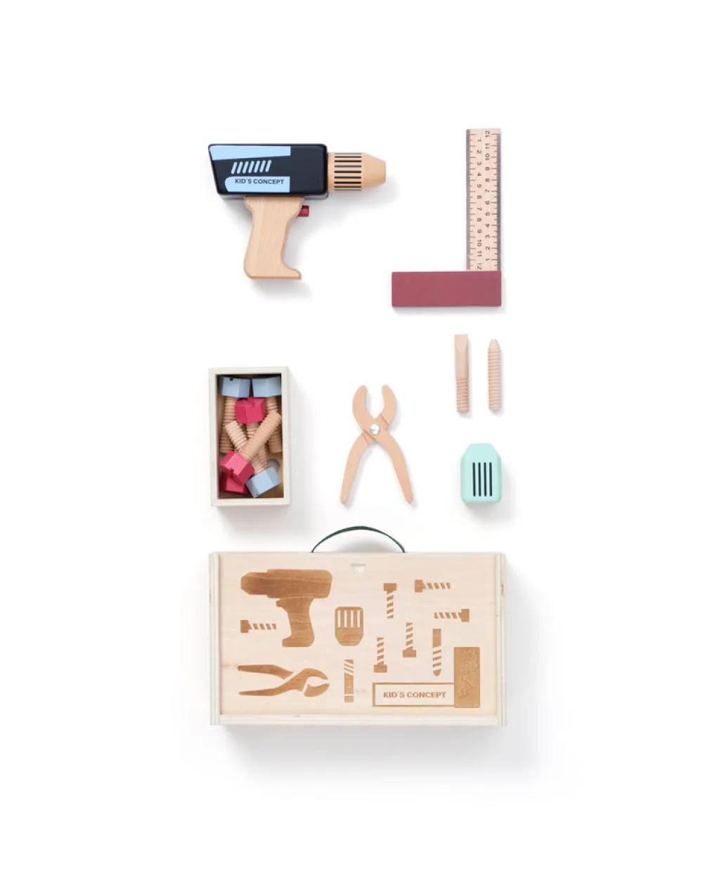 Kids Concept Værktøjskuffert i træ- Værktøj & Værktøjsbænke