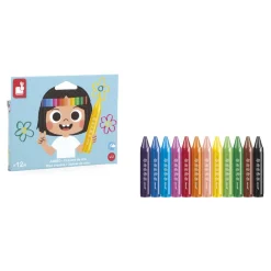 Janod Wax Crayons- Farver & Tusser