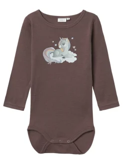 NAME IT Willitus uld langærmet body - SPARROW- Uldbodyer|Bodystocking Langærmet