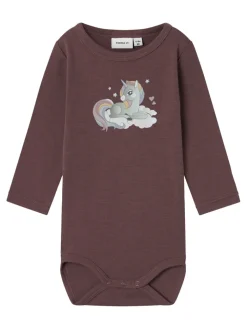 NAME IT Willitus uld langærmet body noos - SPARROW- Uldbodyer|Bodystocking Langærmet
