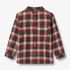 Wheat Willum Skjorte - Red Blue Check- Skjorter