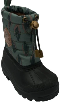 Mikk-Line Winter Boot Rubber AOP - Balsam green- Vinterstøvler