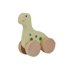 Barbo Toys Wooden Dino on Wheel- Trækdyr
