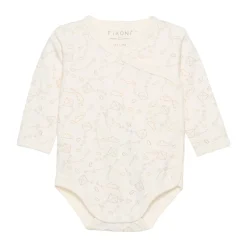 Fixoni Wrap body ls - Marshmallow- Bodystocking M. Skrålukning|Præmatur Tøj