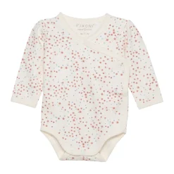 Fixoni Wrap body ls - Misty rose- Bodystocking M. Skrålukning|Præmatur Tøj