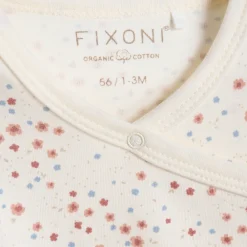 Fixoni Wrap body ls - Misty rose- Bodystocking M. Skrålukning|Præmatur Tøj