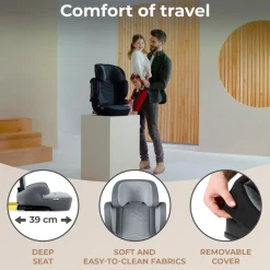 Kinderkraft XPAND 2 i-Size - rocket grey- Autostole 100-150 Cm (4-12 År)