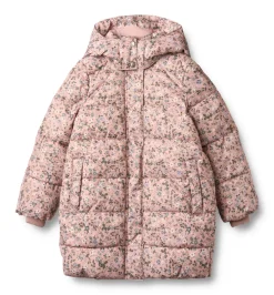 Wheat Yrsa Puffer Jakke - Rose powder flowers- Vinterjakker & Bukser