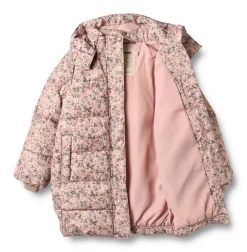 Wheat Yrsa Puffer Jakke - Rose powder flowers- Vinterjakker & Bukser