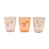 Done By Deer Yummy mini glas 3 stk. Happy clouds Papaya- Service